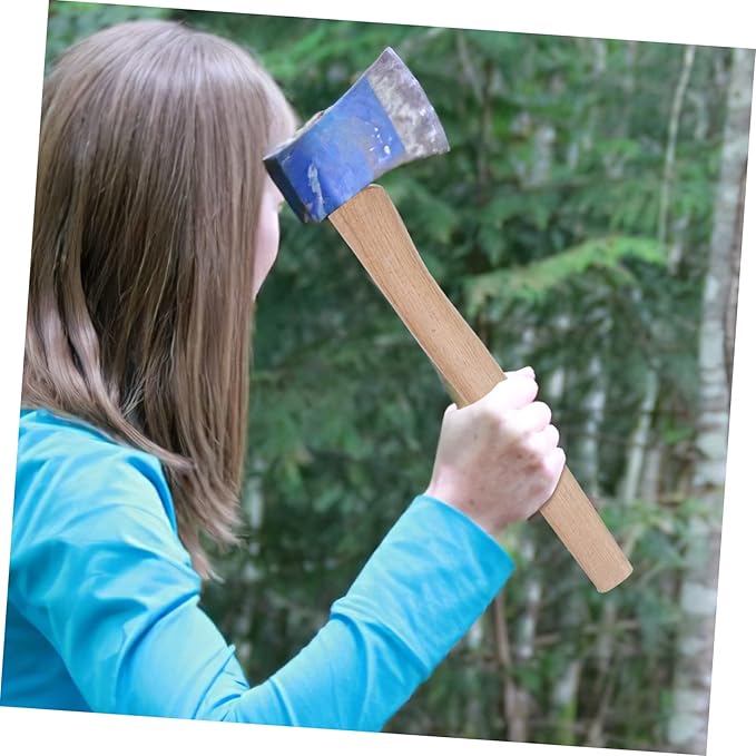 Totority 1set Wooden Hatchet Handle Set LARP Axe Handle Replacement Sturdy Material for Builders Carpenters