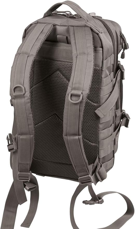 Mil-Tec Unisex Assault Pack - Rugged Durable Lightweight Ergonomic Versatile Tactical Outdoor Camping Hiking Backpack with Adjustable Padded Shoulder Straps &amp MOLLE Loops Urban Gray 20L