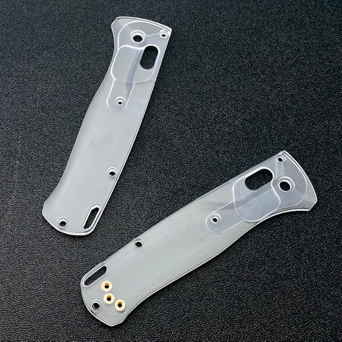 1 Pair Custom Acrylic Scales Fits for Bugout 535 Transparent Handle Patch DIY Accessory