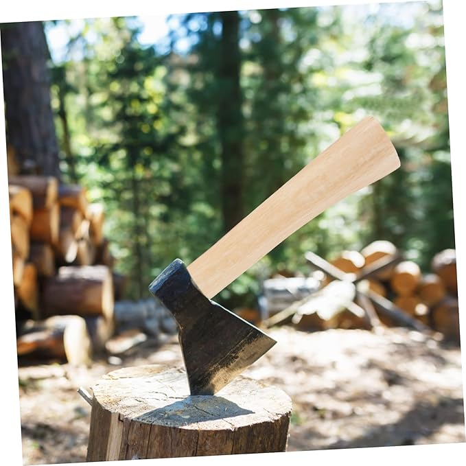 VICASKY 2set Wooden Axe Handle Replacement Durable Wood Axe Grip Comfortable Ergonomic Design for Easy Installation for Camping and Woodworking