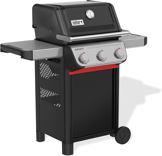 Weber Spirit E-310 Liquid Propane Gas Grill for Outdoor Cooking and BBQ 3 Burners Black – Porcelain-Enameled Cast-Iron Grates &amp Snap-Jet Ignition