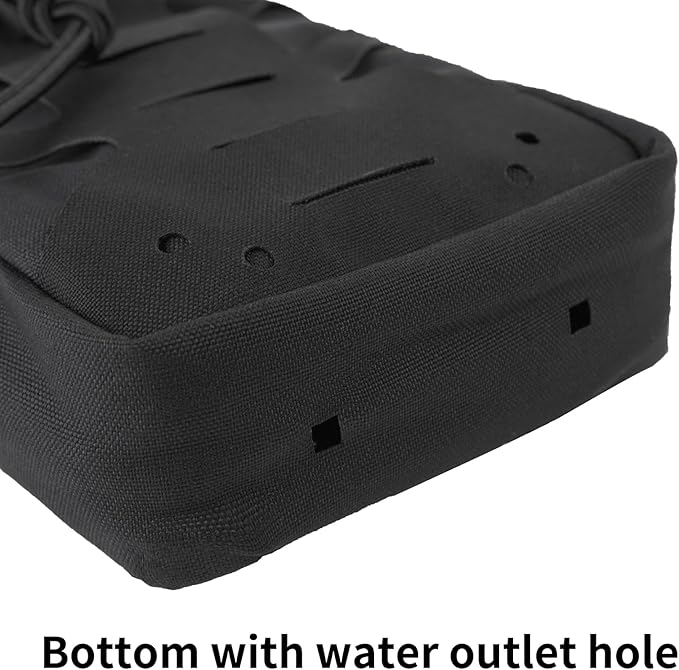 Tactical Hydration Pouch Without Inner Bladder Laser Cut MOLLE Hydration Pouch for Vest Backpack Hunting Climbing