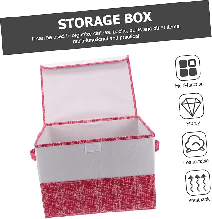 Cabilock Capacity Folding Storage Box Double Lid Household Storage Organizer Keep Your Items Clean Tidy