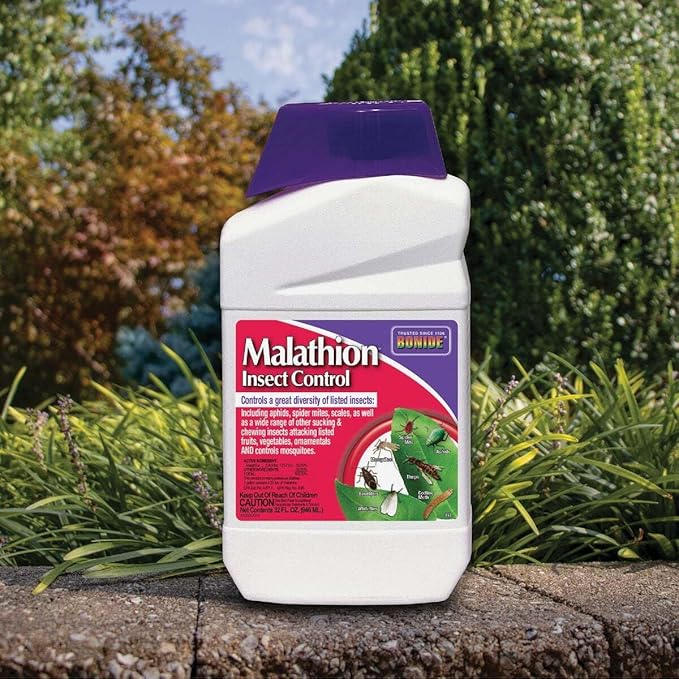 Bonide Malathion Insect Control 32 oz Ready-to-Mix Concentrate Bug &amp Spider Mite Killer for Outdoor Garden Use