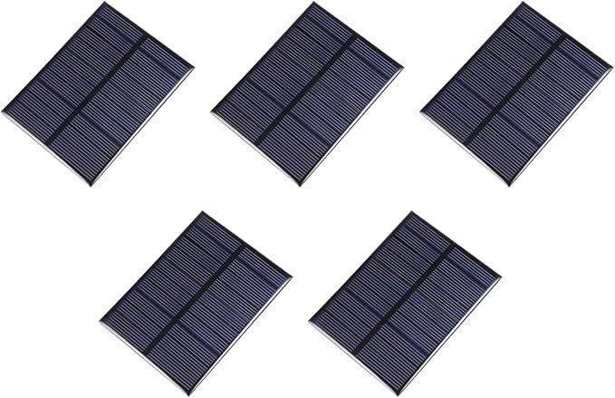 DMiotech 5 Pack 5V 1.2W 110mm x 69mm Mini Solar Panel Cell for DIY Electric Power Project