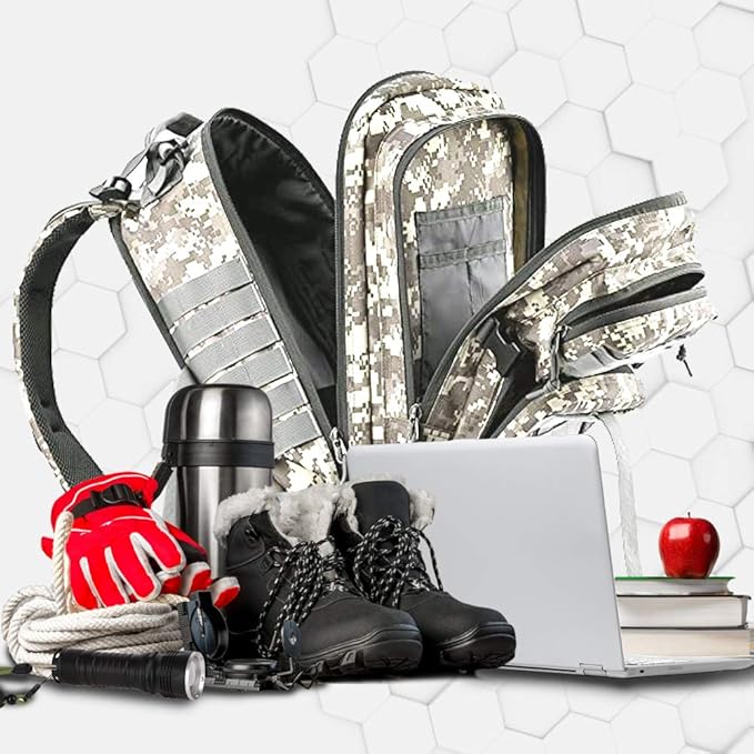 EMDMAK Military Tactical Backpack 42L Large Military Pack Army 3 Day Assault Pack Molle Bag Rucksack