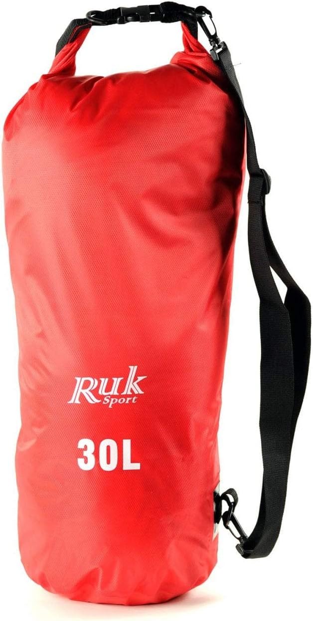 RUK Sports 30L Dry Bag with Strap - Red - DB024