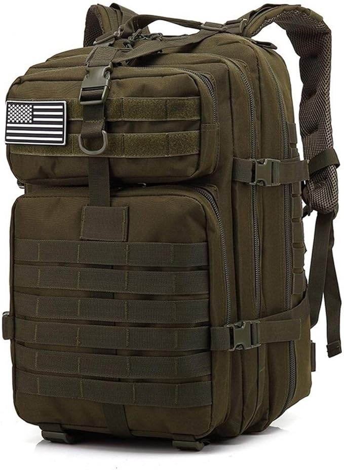 Jungle Leopard 50L Nylon Waterproof Trekking Fishing Hunting Bag Backpack Outdoor Military Rucksacks Tactical Sports Camping Hiking (Color : TBP001Army Green)