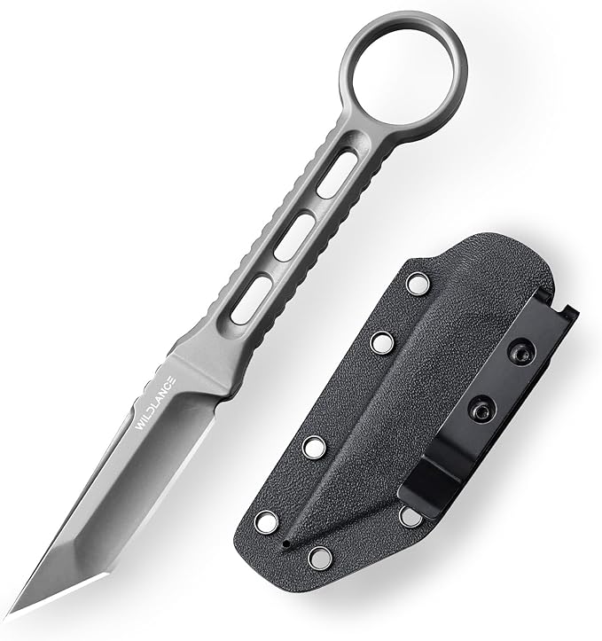 EDC Fixed Blade Knife with Sheath Camping Knife Fixed Blade 2.83 Outdoor Survival Blade Full Tang Hunting Knives for Men Women BS-02
