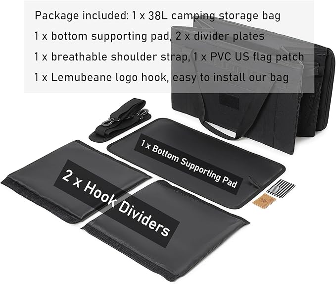 Tactical Camping Storage Bag Utility Tote Bag Camping Kitchen Organizer with Axe Holder &amp Shoulder Strap