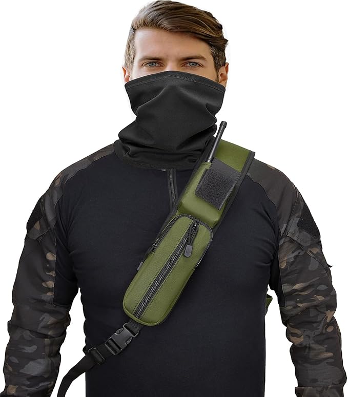 ATBP Tactical Crossbody Bag Holster Shoulder Backpack 6 Elastic Slots Water Bottle Holder Carrier Accessories Pouch 15L