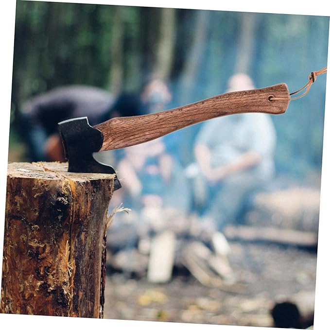 ORFOFE 2pcs Wooden Axe Handle Replacement - Grip Solid for Camp Hatchet and Fire Axe Maintenance Easy Installation and Effortless Use