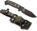 Fixed Blade Knife 10” Hunting Knife With Built-in Military Compass And Leather Sheath - G10 Handle Survival knives for Camping Hiking and Outdoor Use