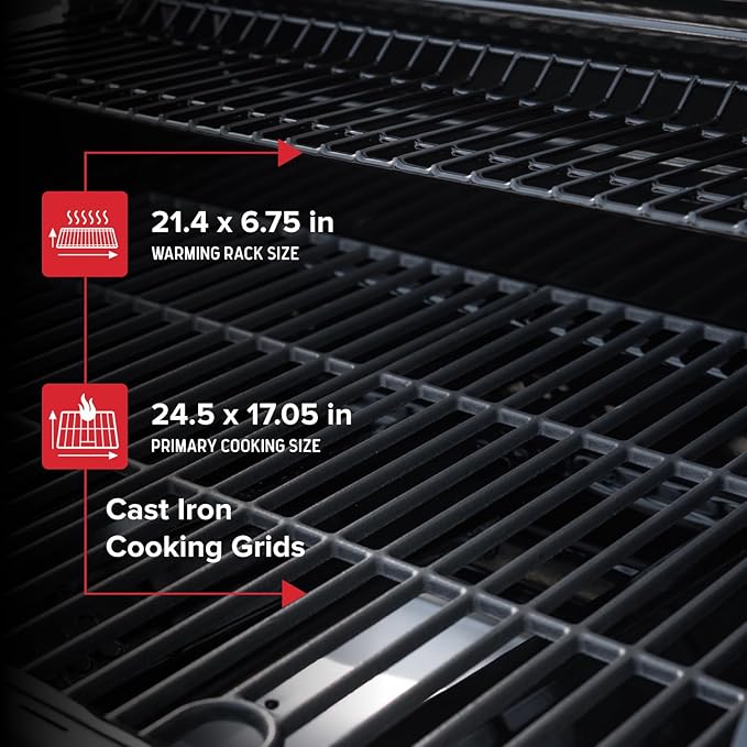 Nexgrill 3-Burner Propane Gas Grill with Side Burner 52000BTUs 418 SQ. In. Cooking Space BBQ Grill with Durable Steel Lid &amp Control Panel for Outdoor Cooking Patios and More - 720-0925S
