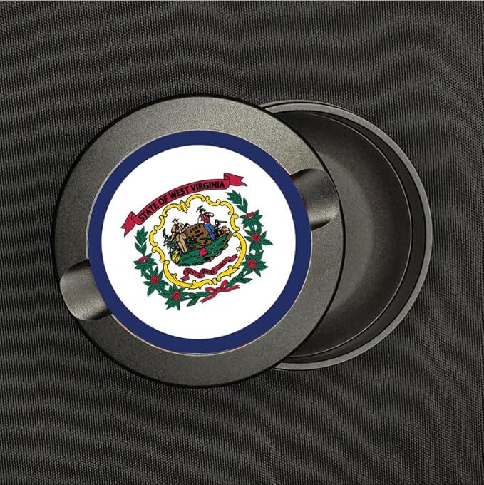 Metal Zyn Container - Metal Zyn Holder - Zyn Metal Can - Metal Container for Zyn Holder - Metal Zyn Can Golf Gifts for Him - Zyn Containers for Golf - West Virginia State Flag