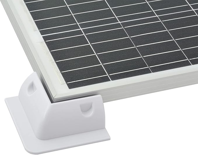 Spartan Power ABS Drill Free Solar Panel Mount 6 Piece (White) Great for RV's Vans Trailers Buses Skoolies Boats