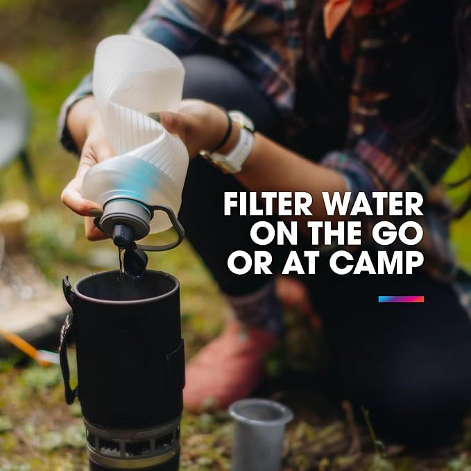HydraPak 42mm Filter Cap - Water Filtration Accessory - Fast Flow - Perfect for Hiking Endurance Sports Camping Travel and Emergency Preparedness