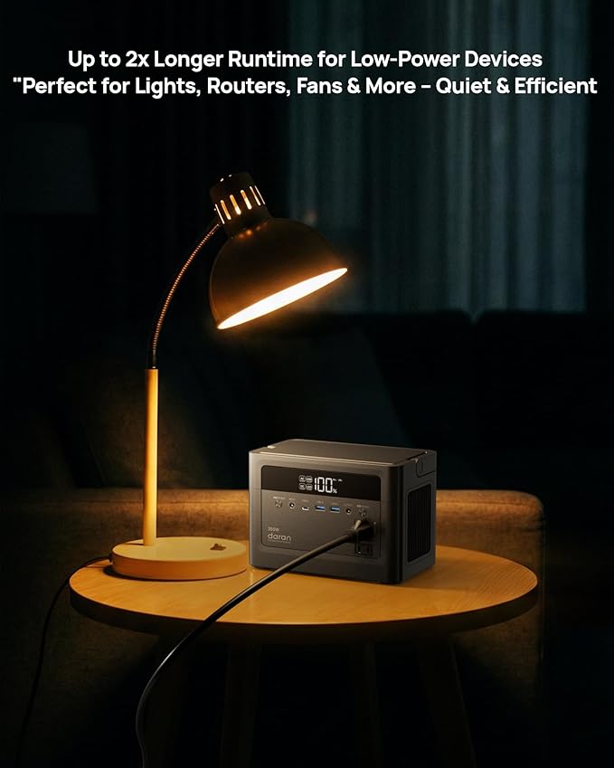 2026 Portable Power Station 700W Surge 288Wh LiFePO4 Battery Backup Power Bank with AC Outlet 350W/110V Solar Generator Fast Charging for Camping Essentials Hurricane Emergency Home Road Trips