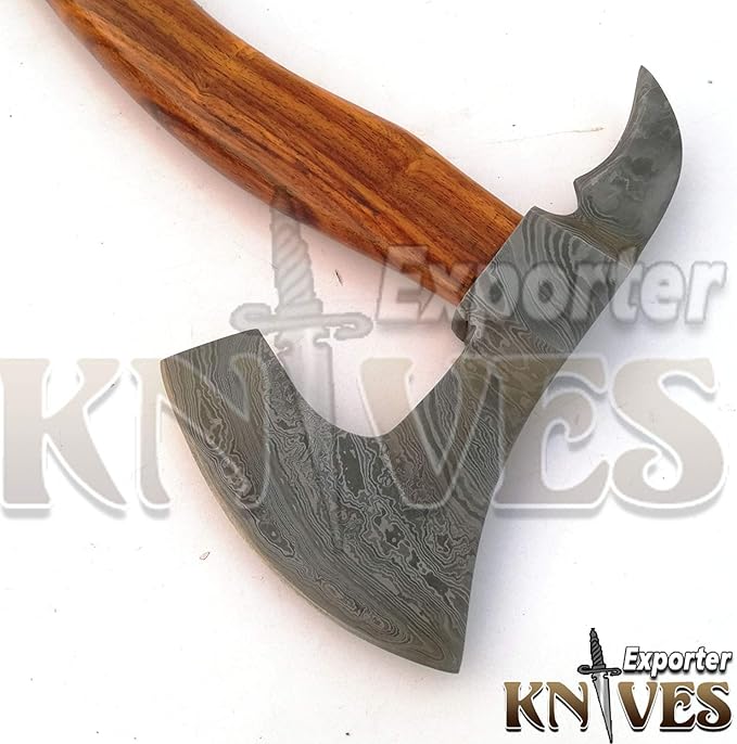 Damascus Steel Axe/Rose Wood Handle 667