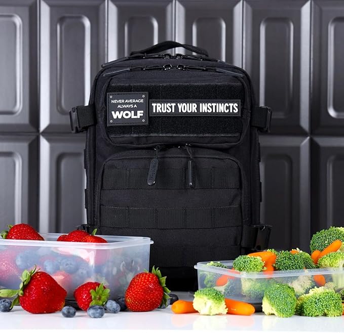 WOLFpak 9L Mini Meal Prep Management Backpack (Alpha Black) Lunch Box Cooler Travel Insulated Bag Daypack