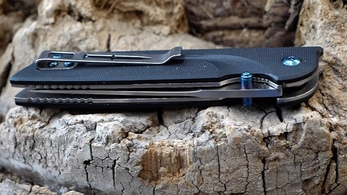 Camillus 19392 Keto Titanium Bonded 420 Stainless Steel Drop-Point Folding Knife with 3 Blade and Pocketclip 8 Length
