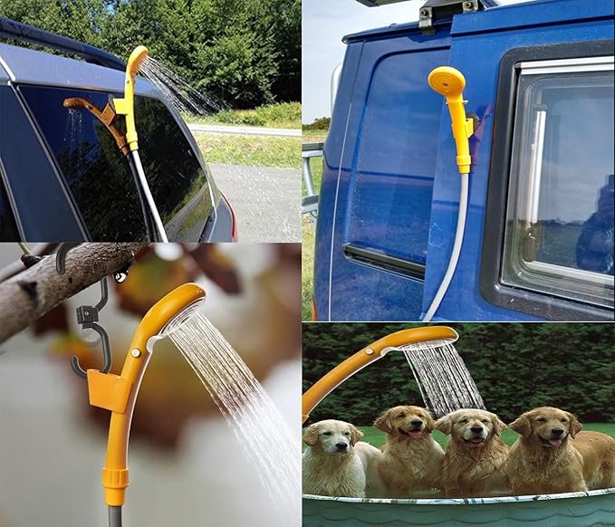 High Pressure Washer Short Gun 1 Set Outdoor Car Shower Rain Shower Car Motorcycle Car Washer Portable Outdoor Handheld Camping Shower