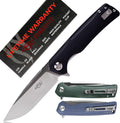 Firebird GANZO FH91-BK Ball Bearing Pocket Folding Knife D2 Steel Blade Ergonomic G10 Anti-Slip Handle with Clip Camping Fishing Hunting Outdoor Flipper EDC Pocket Knife (Black)