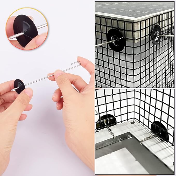 Solar Panel Bird Guard Fastener Clips100 Sets Solar Critter Guard Clips for Attaching Guard Wire to Solar PanelsPremium Stainless Steel Fasteners Clips for Squirrel Proof Bird Pigeon Fence