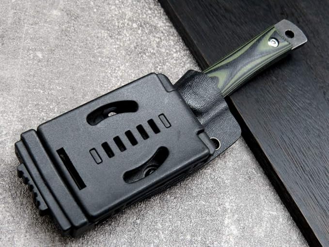 Ccanku C1390 Fixed Blade Knifes 7.3-Inch Outdoor Survival Tools D2 Blade Steel &amp G10 Handle with Kydex Sheaths Clip for Outdoor Activities Camping Bushcraft and Hunting(Black)
