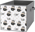 Convenient Closet Organizer Bins Cute Coffee Owl Foldable Storage Cubes for Clothes Shoes Neat Storage Solution