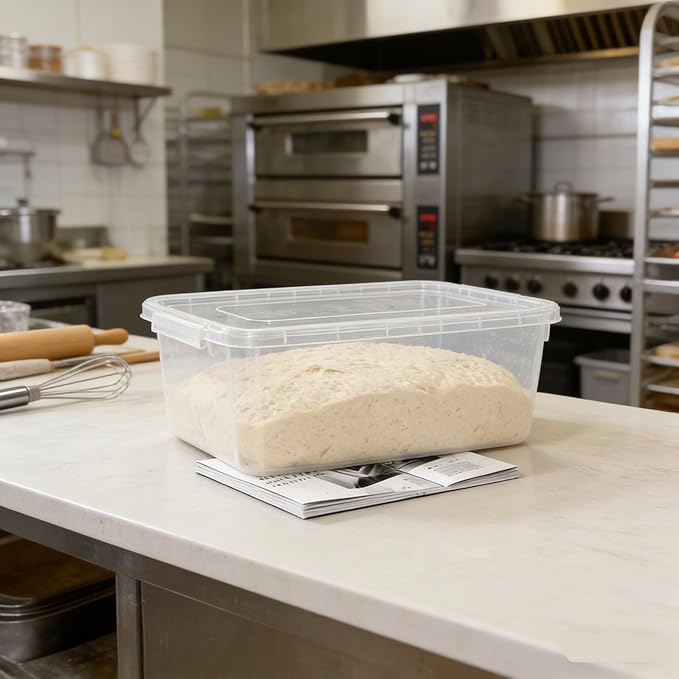 4-Pack Proofing Container with 14 L Capacity Dough Rising Box for Bread Sourdough Pizza
