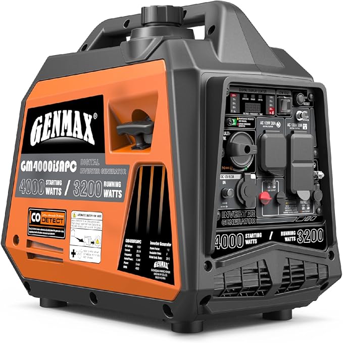 GENMAX GeneratorEPA Compliant Eco-Mode Feature Ultra Lightweight for Backup Home Use &amp Camping