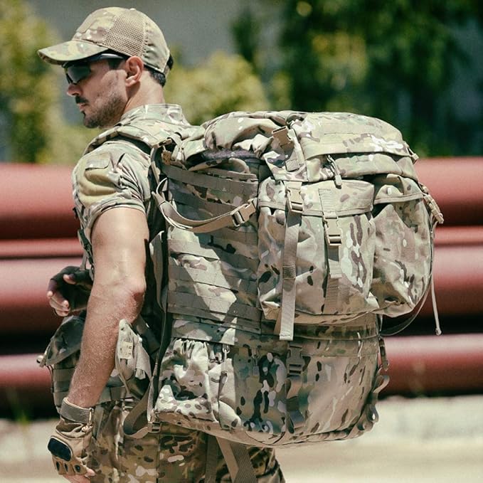 MT FILBE 100L Modular Rucksack System Military Ruck with External ABS Frame Detachable Assault Pack &amp Hydration Carrier