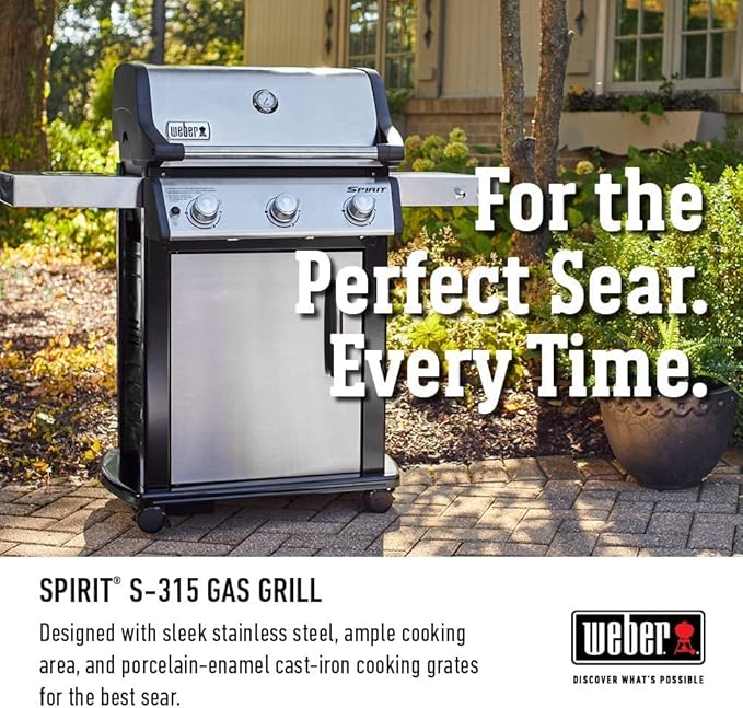 Weber Spirit S-315 Liquid Propane Gas Grill Stainless Steel