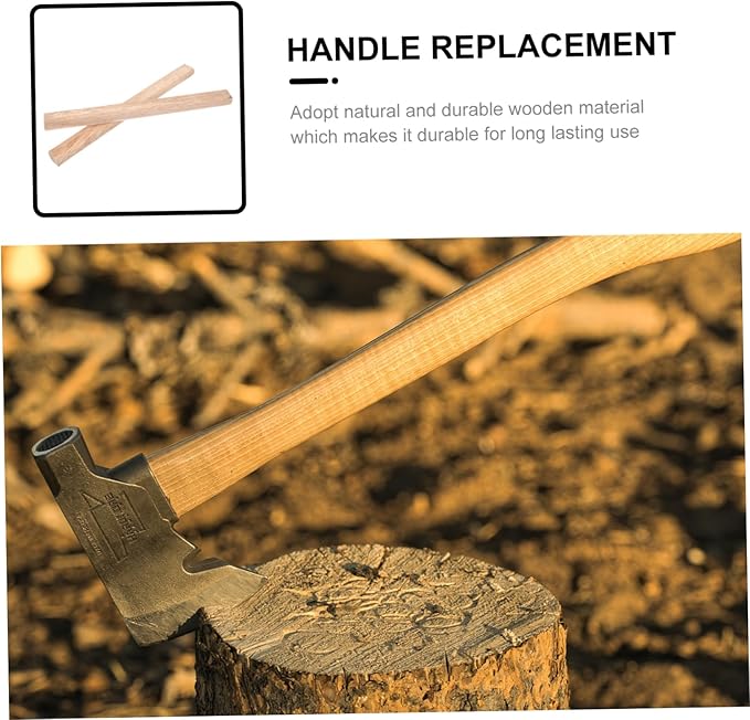 KALLORY 2Pcs Durable Axe Replacement Handles Hatchet Handle for Camping Outdoor Use Comfortable Grip Compatible with Various Axes Essential Axe Accessory
