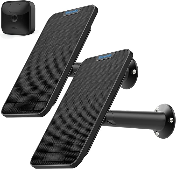 4W Solar Panel Charging Compatible with Blink Outdoor(3rd Gen)/xt xt2 Camera with 13 ft Waterproof Charging Cable IP65 Weatherproof Includes Secure Wall Mount(2-Pack)