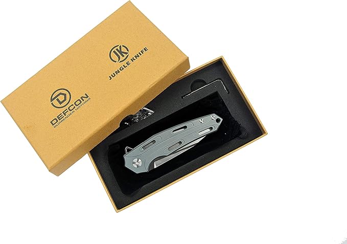 DEFCON Jungle Knife Series D2 Blade Titanium EDC Folding Pocket Tactical Knife