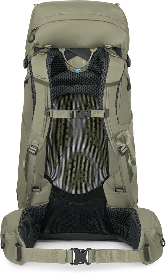 Osprey Kestrel 48L Men's Backpacking Backpack - Hiking &amp Camping Bag with Waterproof Raincover Olive Tan Large/X-Large