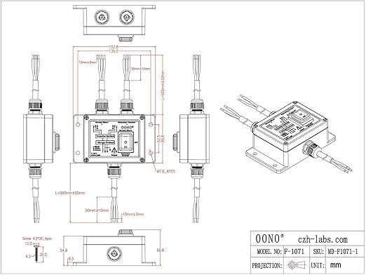 Manual Transfer Switch AC120V 15Amp with Surge Protection for Generator Inverter Solar. OONO F-1071
