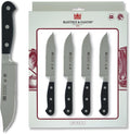Wayne Steak Knife Set – Serrated Blade – Durable POM Resin Handle - The Perfect Tools for Enjoying your BBQ - Set of 4 Knives - Made in Spain