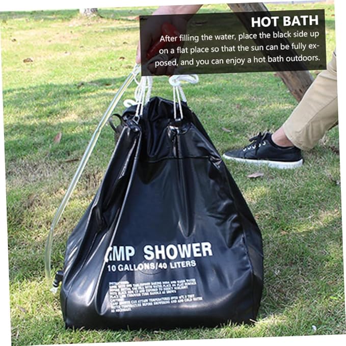 KESYOO Portable Solar Shower Bag 5 Gallon Camping Shower Solar Heating Outdoor Use Lightweight for Camping Hiking and Travel