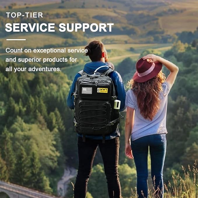 Military Tactical BackpackSturdy Work &amp Molle Laptops RucksackArmy Pack for Hiking Camping Travel Fishing GymKhaki