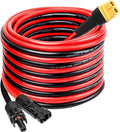 MOOKEERF Solar to XT60 Extension Cable 10AWG 20FT Solar Connector to XT60 Adapter Cable for Solar Panel to Portable Power Station Solar Generator Battery Pack