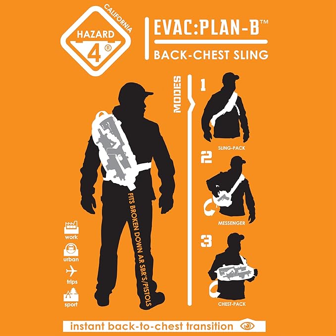 HAZARD 4 Plan B - Go-Bag Sling Pack With Molle Cross Body EDC Bag Travel Hiking Outdoor Activity (11.8 L) (Coyote Plan-B '17)