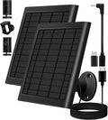 8W Solar Panel for Ring Camera 2-Pack Solar Panel Charger Compatible with Ring Stick Up Cam Battery Spotlight Cam Battery Includes Barrel Plug to USB-C Adapter IP65 Waterproof 10ft Cable