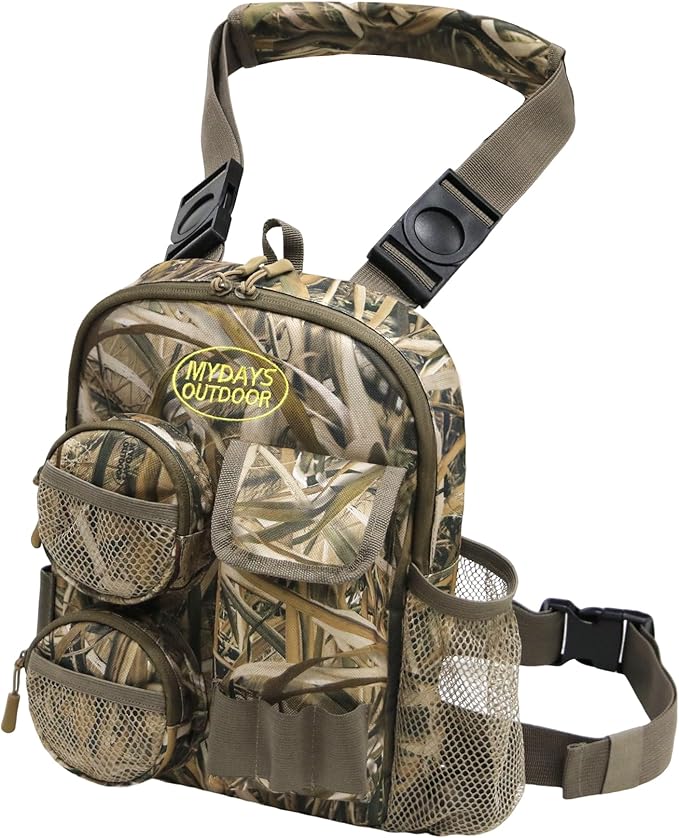 Tactical Shoulder BagHunting Chest RigFly Fishing Chest PackOutdoor Military Sling BagSports Chest PackHunting Binocular PackLightweight Carry Pouch