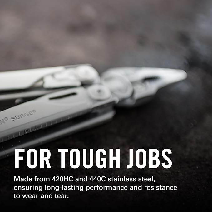 LEATHERMAN Surge 21-in-1 Heavy-Duty Multi-tool for Work Home Garden DIY &amp Auto Stainless Steel