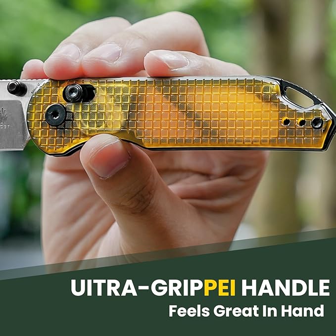 Kizer Assassin Pocket Knife 2.99 Nitro-V Steel Blade Folding Knife PEI Handle EDC Knife for Men Women Outdoor Hunting Camping Knife with Pocket Clip V3549A1