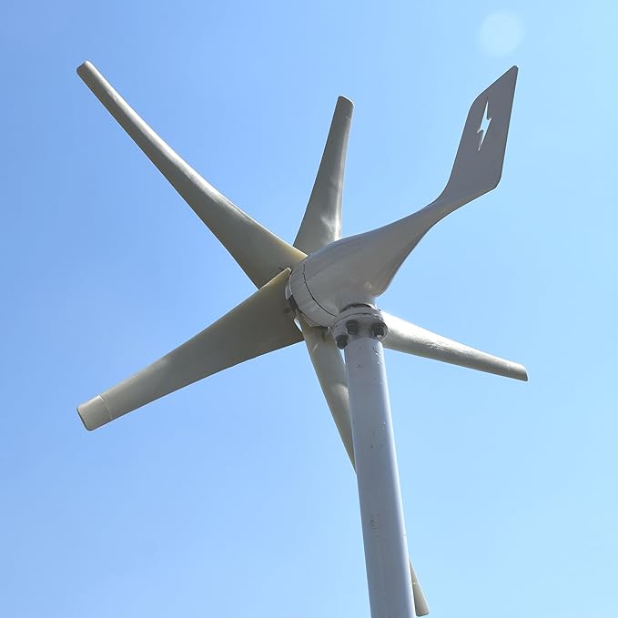 800W Wind Turbine 5 Blades 12V / 24V / 48V with MPPT Charge Controller for Home Boat Farm (24 Volts)