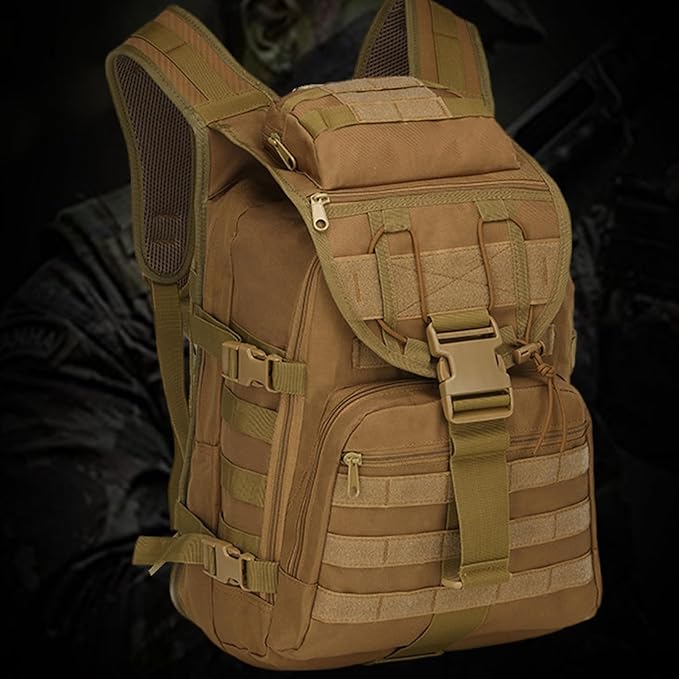36L Outdoor Tactical Backpack Military Waterproof Molle Bag Hiking Daypacks for Camping Trekking Hunting Traveling(Khaki)